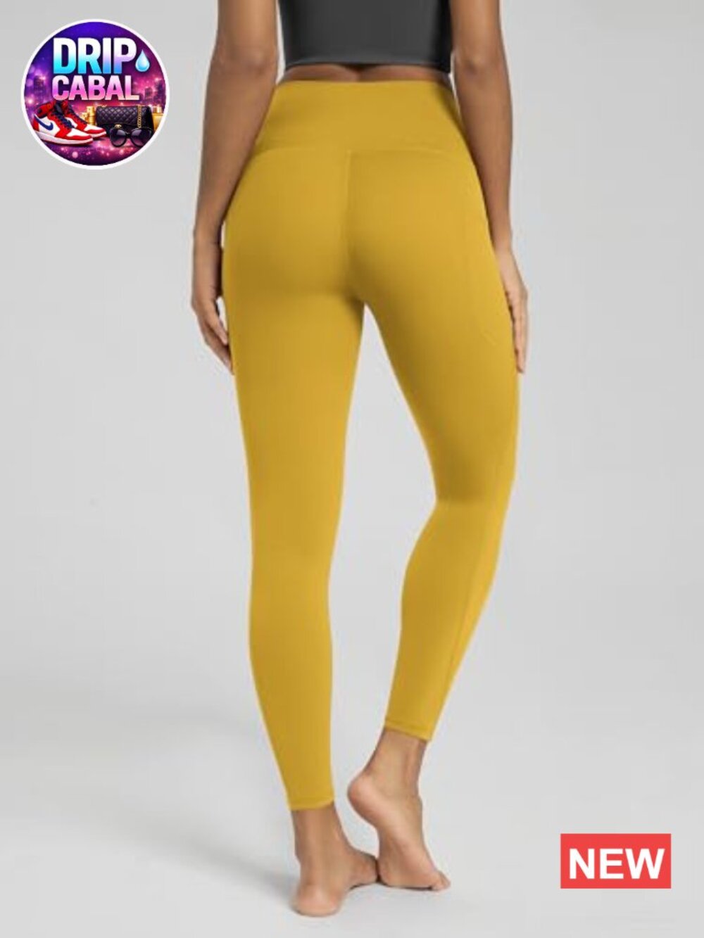 Buttery Soft High Waist Yoga Leggings with Pockets 25" Inseam - Picture 3 of 7
